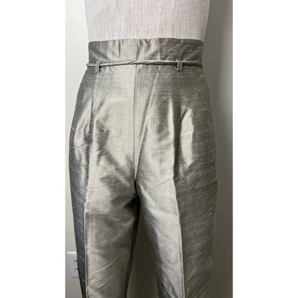 J PETERMAN COMPANY METALLIC SILK PANT TOP SET 2 - Picture 4 of 16